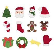 Kit 12 cortadores Natal Árvore Neve Alce Gingerbread 3cm Kit 12 cortadores Natal Árvore Neve Alce Gingerbread 3cm