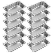 Kit 12 Cubas Gastronômica Inox Gn 1/4 100mm Buffet Rechaud