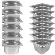 Kit 12 Cubas Gastronômica Inox Gn 1/6 100mm Buffet Rechaud
