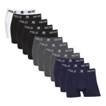 Kit 12 Cueca Boxer Masculino Polo Wear Microfibra Confortavel