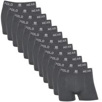 Kit 12 Cueca Boxer Masculino Polo Wear Microfibra Sem Costura