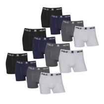 Kit 12 Cueca Boxer sem Costura Polo Wear Masculino Confortavél - Dulce Seduccion