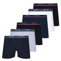 Kit 12 Cueca Lupo Algodão Boxer Cotton Box Masculina Adulto