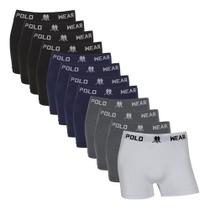 Kit 12 Cueca Masculina Boxer Helanca Básica Box Casual Lisa Kit 12 Cueca Masculina Boxer Helanca Básica Box Casual Lisa