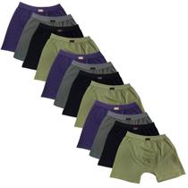 Kit 12 cuecas adulto boxer 100 % poliamida click 223 m ao xxg