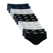 Kit 12 Cuecas Adulto Slip Mash 010.04 Algodão