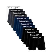 Kit 12 Cuecas Boxer Masculina Sem Costura Microfibra Reebok Kit 12 Cuecas Boxer Masculina Sem Costura Microfibra Reebok