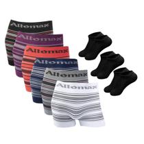 Kit 12 Cuecas Boxer Microfibra + 6 Pares de Meias M3 Kit 12 Cuecas Boxer Microfibra + 6 Pares de Meias M3