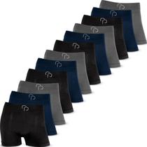 Kit 12 Cuecas Boxer Microfibra Masculina Sem Costura Cueca Box Adulto Original Confortável