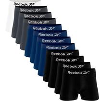 Kit 12 Cuecas Boxer Microfibra Reebok Adulto Box Sem Costura