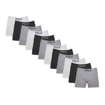 Kit 12 Cuecas Boxer Polo 781 Algodão - Sortido