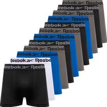 Kit 12 Cuecas Boxer Reebok Original Masculina Box Microfibra Sem Costura Confortável Adulto Atacado