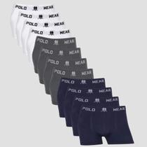 Kit 12 Cuecas Menino Infantil Polo Wear Lisa Sem Costura