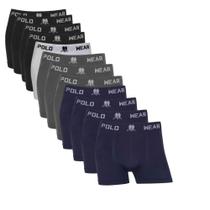 Kit 12 Cuecas Polo Wear Boxer Sem Costura Microfibra Masculina Adulto Extremamente Confortável