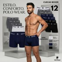 Kit 12 Cuecas Polo Wear Boxer Sem Costura Microfibra Masculina Adulto Extremamente Confortável Kit 12 Cuecas Polo Wear Boxer Sem Costura Microfibra Masculina Adulto Extremamente Confortável