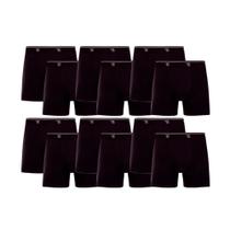 Kit 12 Cuecas Pretas Boxer Trifil Sem Costura - Cotton
