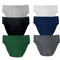 Kit 12 Cuecas Slip Comum E Plus Size Básica 100% Algodão Masculino Adulto Tradicional - Up Underwear