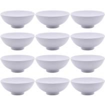 Kit 12 Cumbucas de Melamina para Petiscos 400ml Brancas Bowls Lyor Restaurantes Bares Kit 12 Cumbucas de Melamina para Petiscos 400ml Brancas Bowls Lyor Restaurantes Bares