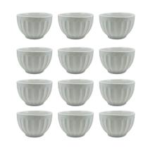 Kit 12 Cumbucas Porcelana Saladas Caldos Petiscos Bowls