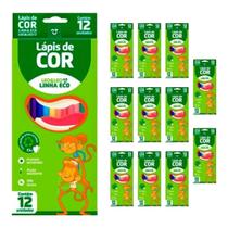 Kit 12 Cx Lápis De Cor Leo E Leo 12 Cores Eco Sextavado 12 Cores Kit 12 Cx Lápis De Cor Leo E Leo 12 Cores Eco Sextavado 12 Cores