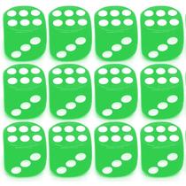 Kit 12 Dados Verde 6 Lados 1mm Orixás Umbanda Oxóssi Xangô Kit 12 Dados Verde 6 Lados 1mm Orixás Umbanda Oxóssi Xangô