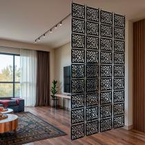 Kit 12 de placas decorativas de MDF na COR PRETA divisória de ambiente Kit 12 de placas decorativas de MDF na COR PRETA divisória de ambiente