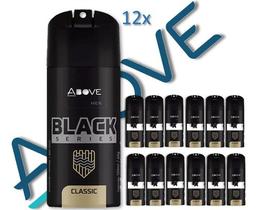 kit 12 desodorante aerosol men black series classic 100ml