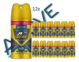 kit 12 desodorante aerosol sport energy men 100ml 48hr above