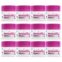 Kit 12 Desodorante Creme Herbissimo Bioprotect Hibisco Antitranspirante 55g