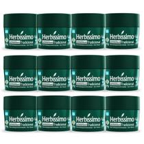 Kit 12 desodorante creme herbissimo tradicional antitranspirante 55g