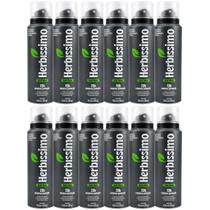 Kit 12 Desodorante Herbíssimo Care Masculino Dark Silver 150ml - Dana