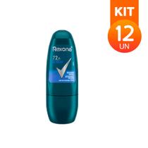 Kit 12 Desodorante Roll On Antitranspirante Rexona Men Active Dry 72h 30ml