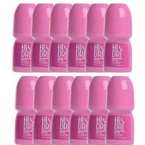 Kit 12 Desodorante Roll On Hi e Dri Rosa 50ml Original