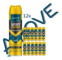 Kit 12 Desodorante Sport Energy Masculino 48Hr 150Ml Above