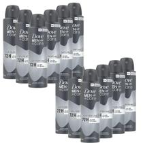 Kit 12 Desodorantes Dove Men+Care Antitranspirante Aerossol Sem Perfume 150ml
