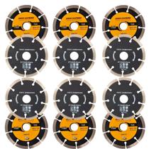 Kit 12 Disco Serra Circular Lâmina 115mm Mármore Concreto