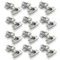 Kit 12 Dobradiça Armário Cozinha Guarda Roupas 35mm Reto Kit 12 Dobradiça Armário Cozinha Guarda Roupas 35mm Reto