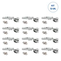 Kit 12 Dobradiças Clip Top Blumotion Reta 110º 71b3550