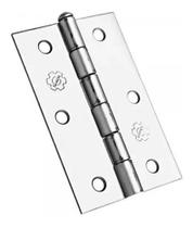 Kit 12 Dobradiças Silvana Em Aço Zincado Para Portas E Janelas 3" Kit 12 Dobradiças Silvana Em Aço Zincado Para Portas E Janelas 3"