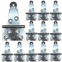 Kit 12 Dobradiças Zincada Leme Portão