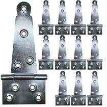 Kit 12 Dobradiças Zincada Leme Portão Kit 12 Dobradiças Zincada Leme Portão