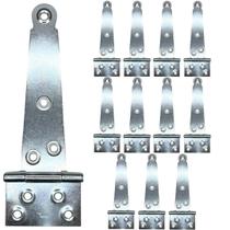 Kit 12 Dobradiças Zincada Leme Portão Kit 12 Dobradiças Zincada Leme Portão