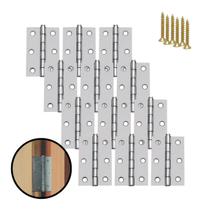 Kit 12 Dobradiças Zincada Para Porta De Madeira 8,9Cm Kit 12 Dobradiças Zincada Para Porta De Madeira 8,9Cm