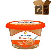 Kit 12 Doce De Leite Zero Lactose Piracanjuba Pote 350g