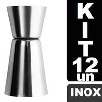 Kit 12 Dosador Medidor Bebidas Inox 60 e 30ml Coquetel Drink Kit 12 Dosador Medidor Bebidas Inox 60 e 30ml Coquetel Drink