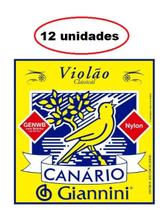 Kit 12 Encordoamento Violão Náilon c/bolinha - Canário GENWB