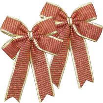 Kit 12 Enfeite Árvore De Natal Laço Vermelho E Dourado 30cm Kit 12 Enfeite Árvore De Natal Laço Vermelho E Dourado 30cm