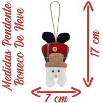 Kit 12 Enfeite Árvore Natal Pendente Boneco De Neve 17cm