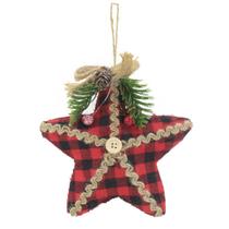 Kit 12 Enfeite Árvore Natal Pendente Natalino Estrela 15cm - Gici Christmas