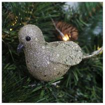 Kit 12 Enfeite Decoração árvore Natal Pomba Dourada Natalina 16cm Kit 12 Enfeite Decoração árvore Natal Pomba Dourada Natalina 16cm